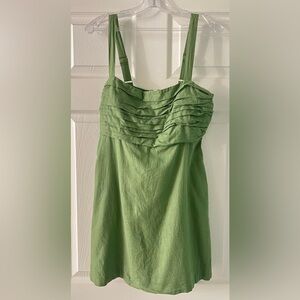 Green Abercrombie linen & cotton dress